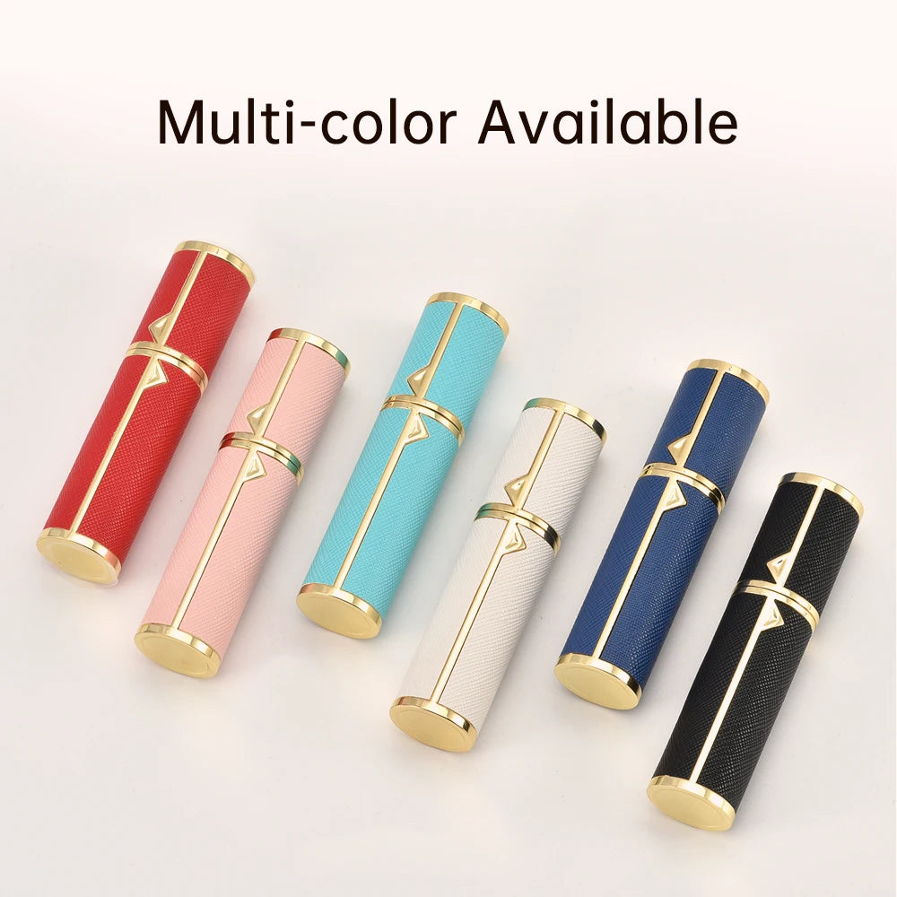 Louischanzl travel essentials perfumes empty bottle arabes originales PU leather 5ml Perfume refillable Bottle mini size bottles