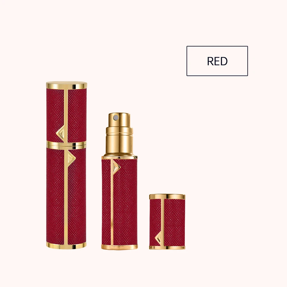 Louischanzl travel essentials perfumes empty bottle arabes originales PU leather 5ml Perfume refillable Bottle mini size bottles