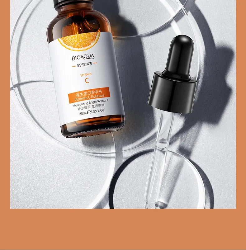 BIOAQUA Vitamin C Serum for Face Moisturizing Brightens Skin Repair Smooth Facial Essence Serum Facial Care Skincare Products