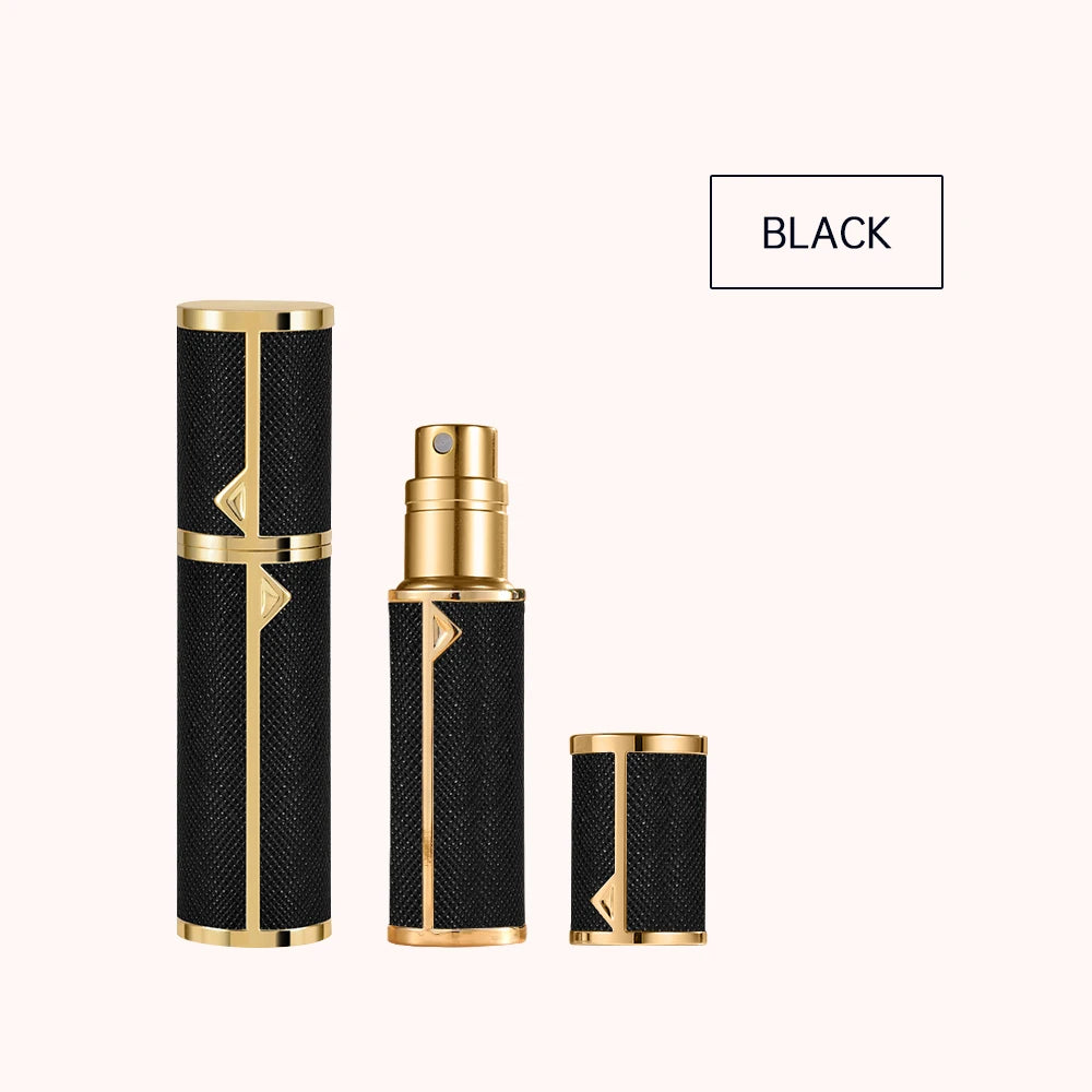 Louischanzl travel essentials perfumes empty bottle arabes originales PU leather 5ml Perfume refillable Bottle mini size bottles