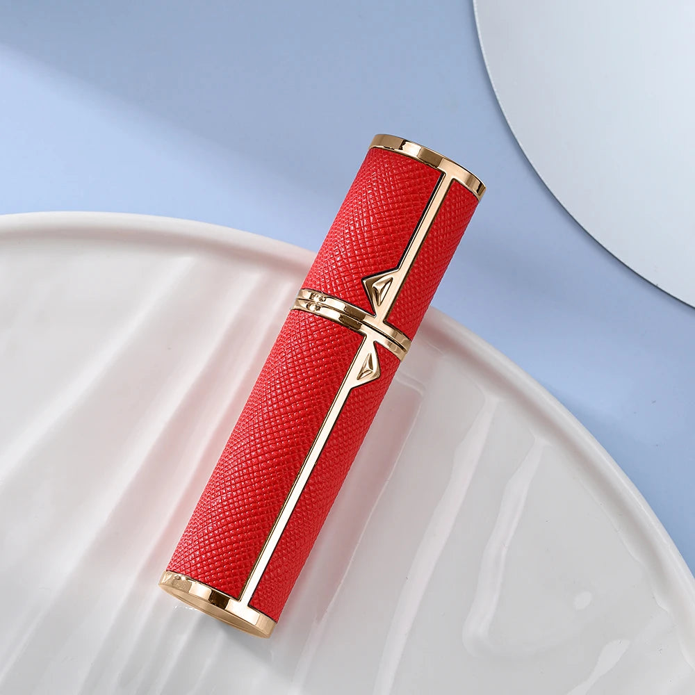 Louischanzl travel essentials perfumes empty bottle arabes originales PU leather 5ml Perfume refillable Bottle mini size bottles