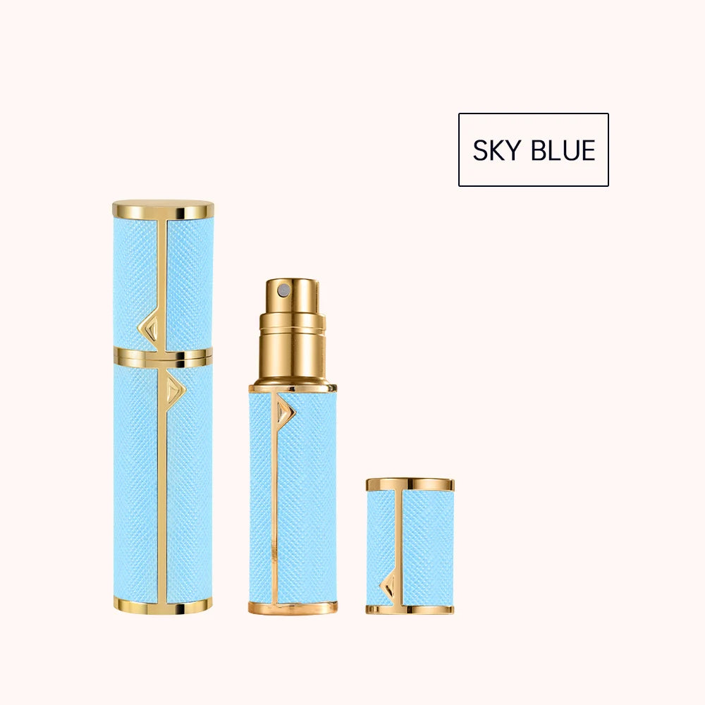 Louischanzl travel essentials perfumes empty bottle arabes originales PU leather 5ml Perfume refillable Bottle mini size bottles