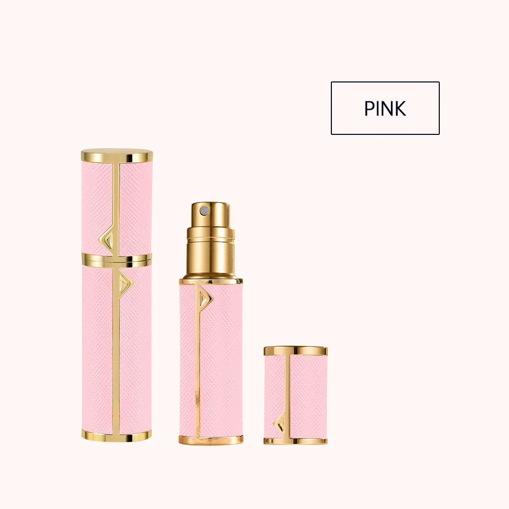 Louischanzl travel essentials perfumes empty bottle arabes originales PU leather 5ml Perfume refillable Bottle mini size bottles