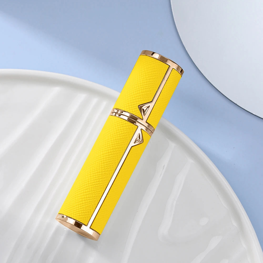 Louischanzl travel essentials perfumes empty bottle arabes originales PU leather 5ml Perfume refillable Bottle mini size bottles